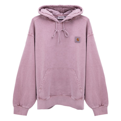 Carhartt WIP Hooded Vista Sweat Glassy Pink Garment Dyed I029523.OWG.GD.05 Degli Uberti